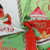 3 Wishes Fabrics - Panneau de Coton imprimé 36 x 44 po (91 x 112 cm) - <HAPPY ALCOHOLIDAYS> - 006 - Multicouleur