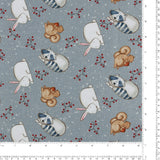 Henry Glass - Printed Cotton - SNOW FOLKS - 002 - Grey