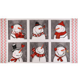 Henry Glass - Panneau de Coton imprimé 24 x 44 po (61 x 112 cm) - <SNOW FOLKS> - 007 - Multicouleur