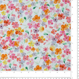 Gaze double imprimée - DOUDOU - 003 - Blanc