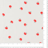 Gaze double imprimée - DOUDOU - 005 - Blanc