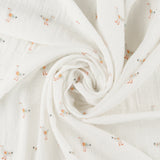 Printed Double Gauze - DOUDOU - 006 - White