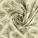 Rayonne nylon imprimée - <LOVELY> - 008 - Blanc Cassé