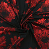Tricot Métallisé Imprimé - JOYAUX DE LA COURONNE - 001 - Rouge