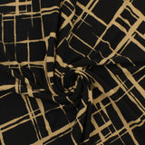 Printed Crepe - ANIMAL INSTINCT - 001 - Black