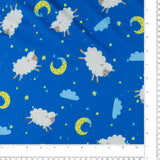 Printed Brushed Knit - NIGHTY NIGHT - 004 - Electric Blue