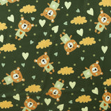 Tricot Brossé Imprimé - BONNE NUIT - 006 - Vert