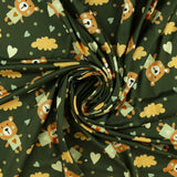 Tricot Brossé Imprimé - BONNE NUIT - 006 - Vert