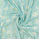 Printed Brushed Knit - NIGHTY NIGHT - 010 - Aqua
