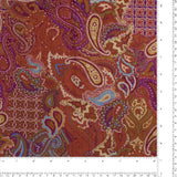 Printed corduroy - CAMPFIRE - 001 - Bordeaux