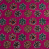 Velours côtelé imprimé - FEU DE CAMP - 003 - Magenta