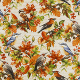 Henry Glass - Coton imprimé - <OAK &amp; BERRIES> - 001 - Blanc Cassé
