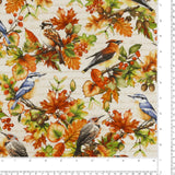 Henry Glass - Coton imprimé - <OAK &amp; BERRIES> - 001 - Blanc Cassé