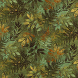 Henry Glass - Coton imprimé - <OAK &amp; BERRIES> - 002 - Vert