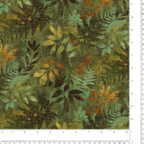 Henry Glass - Coton imprimé - <OAK &amp; BERRIES> - 002 - Vert
