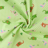 Flanellette imprimée - LILLY - 008 - Vert Pâle