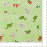 Flanellette imprimée - LILLY - 008 - Vert Pâle