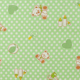 Flanellette imprimée - LILLY - 010 - Vert Pâle