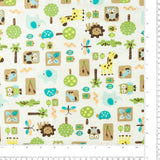 Printed Flannelette - LILLY - 014 - White