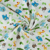Flanellette imprimée - LILLY - 016 - Blanc