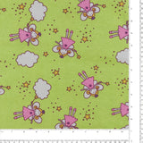 Flanellette imprimée - LILLY - 018 - Vert