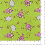 Flanellette imprimée - LILLY - 018 - Vert