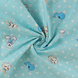 Flanellette imprimée - LILLY - 019 - Bleu Pâle