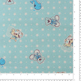 Flanellette imprimée - LILLY - 019 - Bleu Pâle