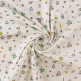 Flanellette imprimée - LILLY - 020 - Blanc Cassé