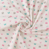 Flanellette imprimée - LILLY - 021 - Blanc