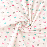 Flanellette imprimée - LILLY - 021 - Blanc