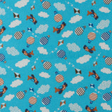 Flanellette imprimée - LILLY - 022 - Bleu