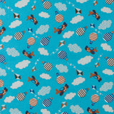 Flanellette imprimée - LILLY - 022 - Bleu