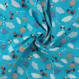 Flanellette imprimée - LILLY - 022 - Bleu