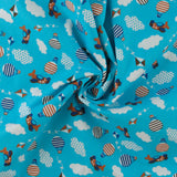Flanellette imprimée - LILLY - 022 - Bleu