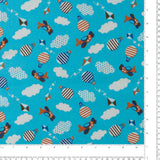 Flanellette imprimée - LILLY - 022 - Bleu