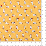 Printed Flannelette - LILLY - 024 - Yellow