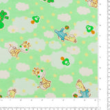 Flanellette imprimée - LILLY - 026 - Vert Pâle