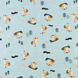 Flanellette imprimée - LILLY - 031 - Bleu Pâle