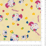 Flanellette imprimée - LILLY - 032 - Jaune Pâle
