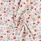Flanellette imprimée - LILLY - 034 - Blanc