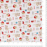 Flanellette imprimée - LILLY - 034 - Blanc