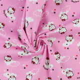 Flanellette imprimée - LILLY - 035 - Rose