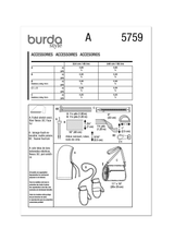 Burda Pattern - 5759 Accessories