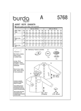 Burda Pattern - 5768 Men's Jacket