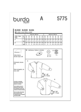 Burda Pattern - 5775 Misses' Blouses