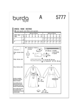 Burda Pattern - 5777 Misses' Dress