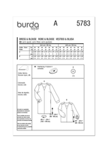 Burda Pattern - 5783 Misses' Dress and Blouse