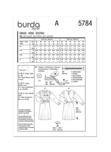 Burda Pattern - 5784 Misses' Dress