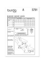 Burda Pattern - 5791 Misses' Top